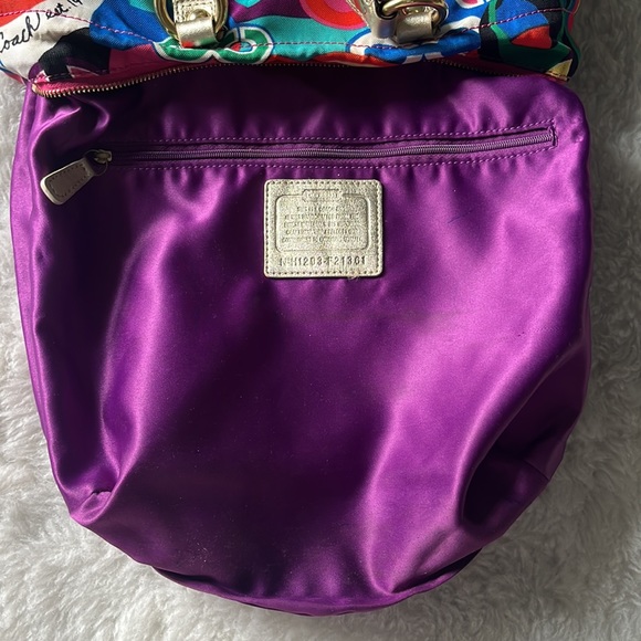 Coach F21361 Poppy Signature C Spotlight Glam Multicolor Shoulder Bag Tote - Picture 11 of 17